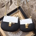 Chloe Drew Mini Leather and Suede Shoulder Bag Black 300910 VS05827