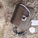 Chloe Faye Calf and Suede Shoulder Bag Grey 161010 VS09261