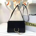 Chloe Faye Small Calf Leather Shoulder Bag Black 3S1126 VS05876