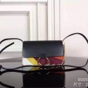 Chloe Faye Small Calf Leather Shoulder Bag Black 6005 VS02147