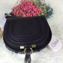 Chloe Marcie Mini Textured-leather Shoulder Bag Black 151080 VS03484
