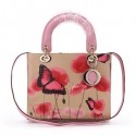 Christian Dior Butterfly Leather Mini Lady Dior Bag D6325 Pink VS02987