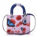 Christian Dior Butterfly Leather Mini Lady Dior Bag D6325 Royal VS07215