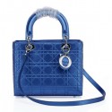 Christian Dior Calfskin Leather Mini Lady Dior Bag CD6325 Royal VS03179