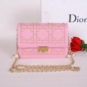 Christian Dior Studded Leather Flap Shoulder Bag CD8116 Pink VS05542