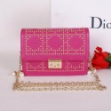 Christian Dior Studded Leather Flap Shoulder Bag CD8116 Rose VS07164