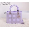 Christian Dior Studded Leather Lady Dior Bag CD0310 Lavender VS00739