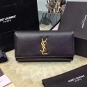 Classic Monogram Saint Laurent Clutch in Black Grained Leather 326079 VS08617