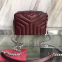 Classic Small Loulou Monogram Saint Laurent Bowling Bag Burgundy 454317 VS07133