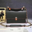 Copy 1:1 Fendi Kan I Leather Bag Green 8BT283 VS01709