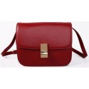 Copy AAA Celine Classic Box Small Flap Bag Smooth Leather C88007C Burgundy VS00435