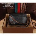Copy AAA Gucci Calfskin Leather Messenger Bag 338975 Black VS04875