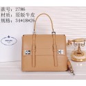 Copy AAA Prada Vitello Lux Flap Tote Bag BN2786 Apricot VS08019