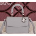 Copy Be Dior Flap Bag Grainy Leather CD0322 Grey VS00436