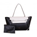 Copy Celine Belt Bag Smooth Calfskin Leather C3396 Black&White VS07726