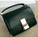 Copy Celine Classic Box mini Flap Bag Smooth Leather C11041 Green VS05386