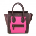Copy Celine Luggage Micro Bag Original Leather CL88023 Rosy&Wine VS08276