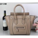 Copy Celine Luggage Micro Tote Bag Grainy Leather C3308M Apricot VS03909