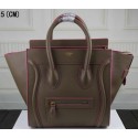 Copy Celine Luggage Mini Tote Bag Original Leather Ci3308 Khaki VS07465