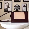 Copy Celine Medium Smooth Calfskin Frame Shoulder Bag Beige and Burgundy C130402 VS08668