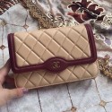 Copy Chanel Lambskin Mini Chain Purse Beige A81024 VS01851