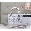Copy Dior Calfskin Leather Lady Dior Bag CD6616 White VS08433