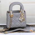 Copy Dior mini Lady Dior Bag Original Sheeepskin Leather CD99001 Grey VS01473