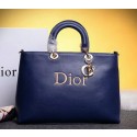 Copy Dior Shish Tote Bag Grainy Calfskin Leather D0133 Royal VS00071