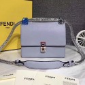 Copy Fendi Kan I Small Leather Mini Bag Light Blue 8M03815 VS00312