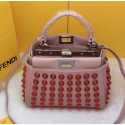 Copy Fendi mini Peekaboo Bag Nappa Leather F520885P Red VS05830