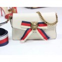 Copy Gucci Broadway Leather Clutch White 453777 VS07195