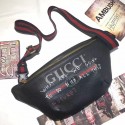 Copy Gucci Coco Capitan Logo Belt Bag Black 493865 VS00107