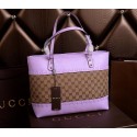 Copy Gucci Laidback Crafty Canvas Tote Bags 339000 Lavender VS09893