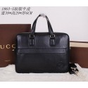 Copy Gucci Smooth Leather Business Briefcase 18635 Black VS06306