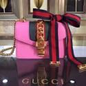 Copy Gucci Sylvie Leather Shoulder Bag 421882 Rose VS02904