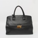 Copy Hot 2014 Prada Original Glace Calfskin Leather Tote Bag BN2682 in Black XZ VS06743