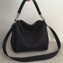 Copy Louis Vuitton Mahina Calfskin Babylone Chain BB Noir M51224 VS05803