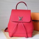 Copy Louis Vuitton Supple Leather Lockme Backpack Rubis M42281 VS03849