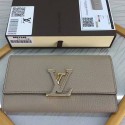 Copy Louis Vuitton Taurillon Leather Capucines Wallet Galet M61471 VS05880