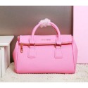 Copy miu miu Calfskin Leather Top-Handle Bag MM3267 Pink VS00259