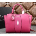 Copy PRADA Calfskin Leather Tote Bag BN6606 Rose VS02601