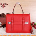 Copy Prada Calfskin Leather Tote Bag BN8059 Red VS00991