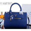 Copy Prada Litchi Leather Top Handle Bags PBL2663 Royal VS05238