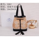 Copy Prada Original Leather Bucket Bag B5062E Beige VS02640