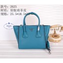 Copy Prada Original Leather Tote Bags BN2625 Light Blue VS04454