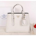 Copy Prada Saffiano Cuir Leather Tote Bag BN2820 OffWhite VS02314