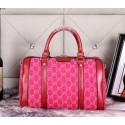 Copy Top Gucci 247205 Vintage Web Denim Canvas Boston Bags Rose VS00900