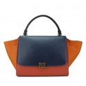 Designer Copy Celine Original Leather Trapeze Bag CL88037 Royal&Burgundy&Wheat VS02847