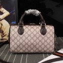 Designer Fake Gucci GG Supreme Top Handle Bag 409529 Brown VS07528