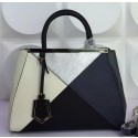 Designer Fendi 2Jours Small Tote Bag Saffiano Leather F1163I VS07393